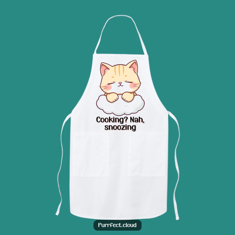 Funny Contented Cat Apron: Cook With Purrfect Peace And Style