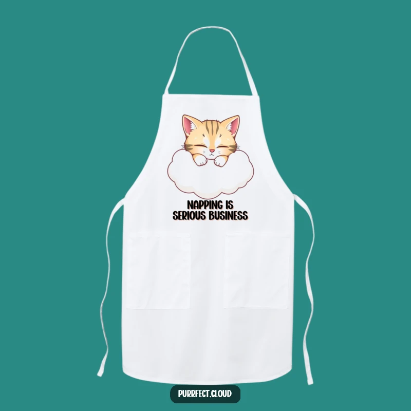 Funny Cat Cloud Nap Apron: Cute Kitty Kitchen Wear - Practical Funny Gift