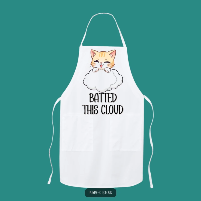 Funny Cat Pouncing Cloud Apron - Chef's Hilarious Kitchen Companion Gift