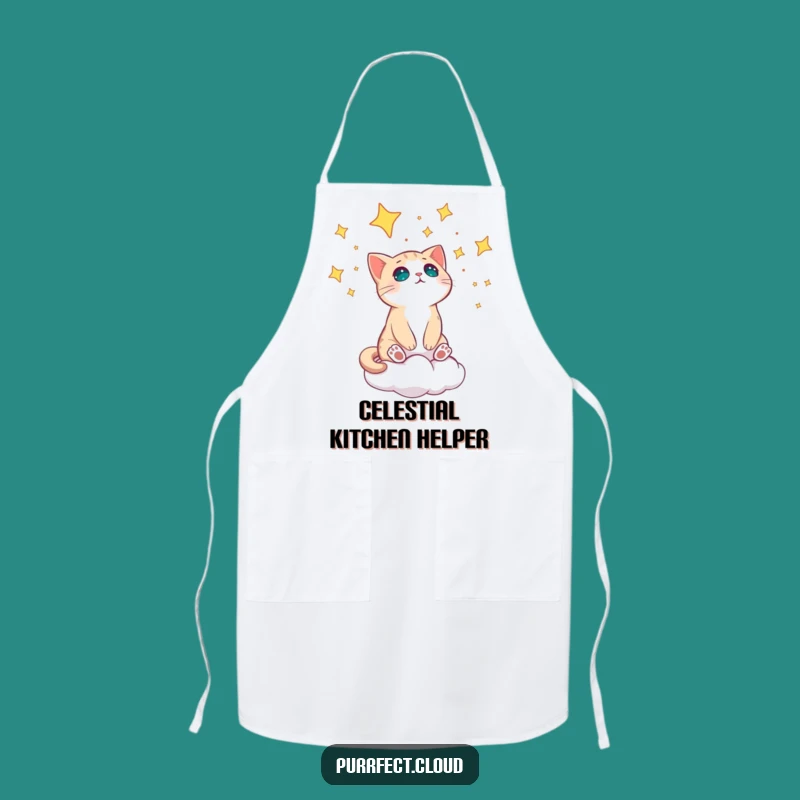 Funny Cat Star Gazing Apron - Kitchen Cosmos Gift