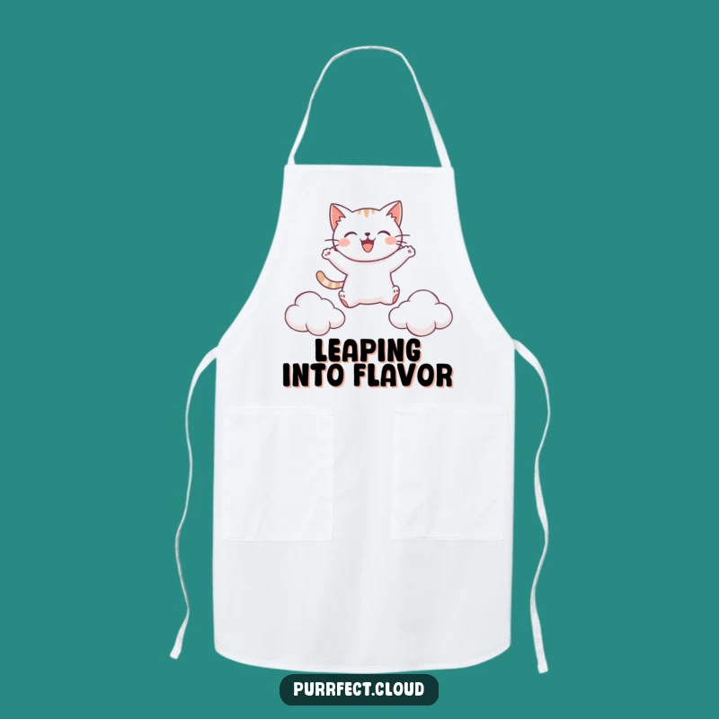 Funny Chef Cat Apron: Leap into Cooking with Feline Humor and Flair