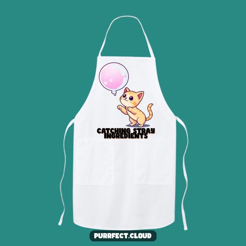 Funny Pouncing Cat Apron: Cook With Playful Determination