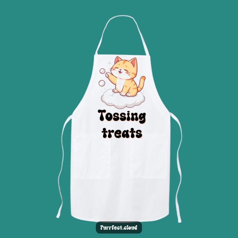 Funny Self-Playing Cat Apron - Cloud Fetch Chef's Wear, Playful Gift!