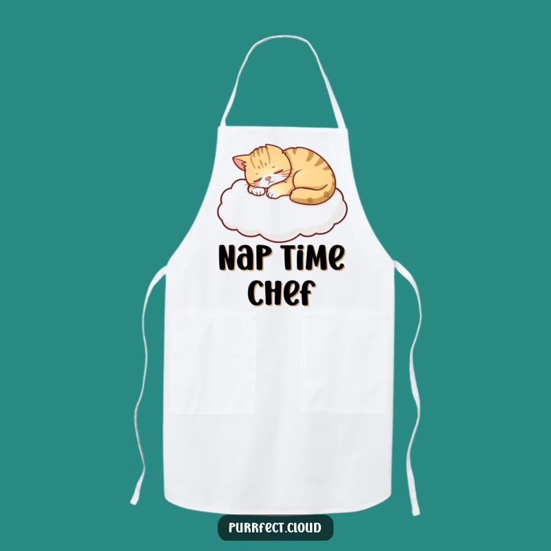 Funny Peaceful Cat Cloud Apron - Kitchen Calmness for Cat Lovers