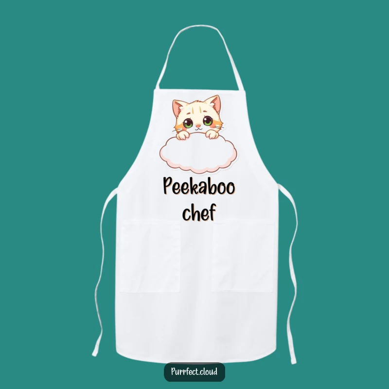 Funny Curious Cat Cloud Apron - Cook with Intrigue
