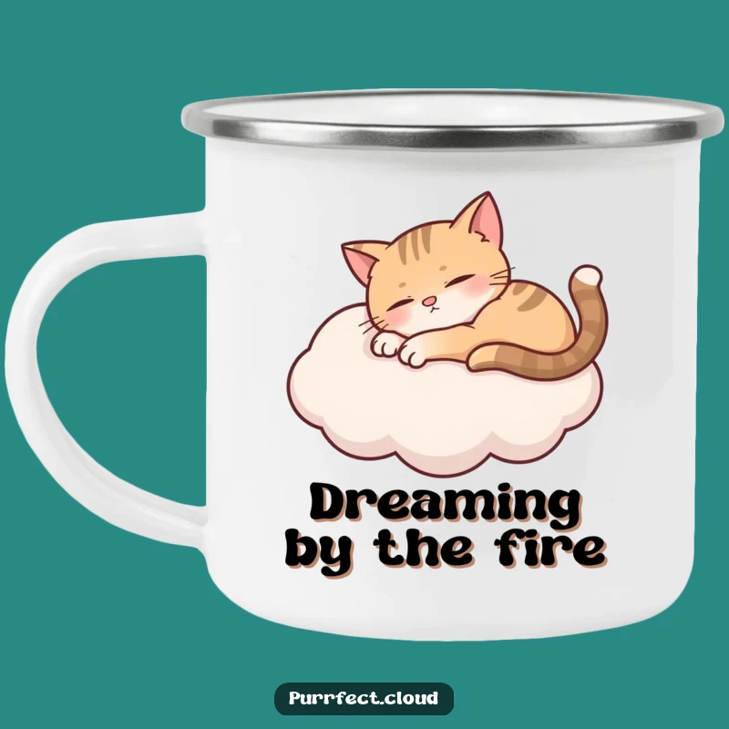Funny Cloud Cat Peek Camping Mug - Outdoor Explorer Gift