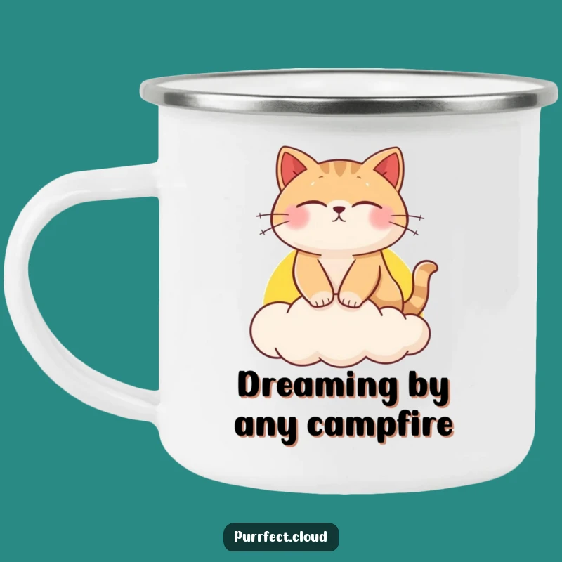Funny Cat Sunset Dream Camping Mug - Adventure Feline Humor Gift
