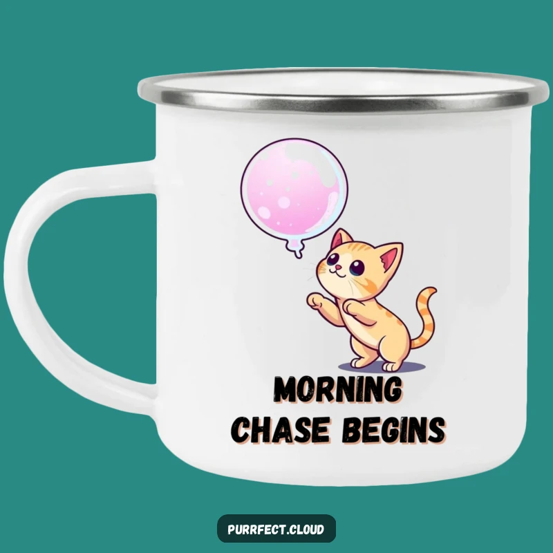 Funny Pouncing Cat Camping Mug: Fuel Your Adventures With Dreams