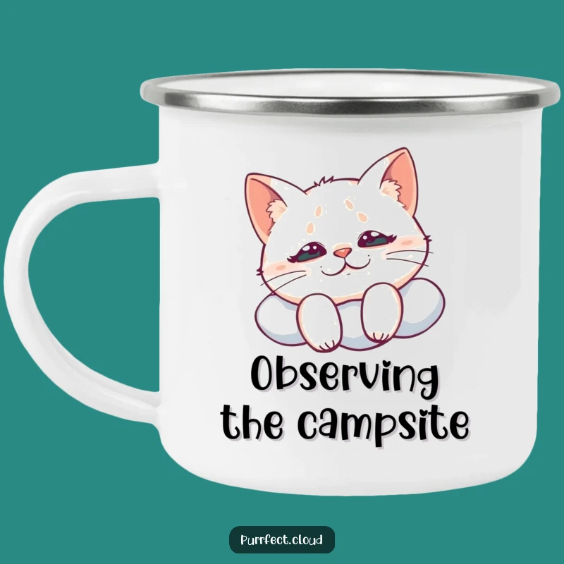 Funny Cat Cloud Camping Mug: Durable Mischief for Outdoor Fun Gift