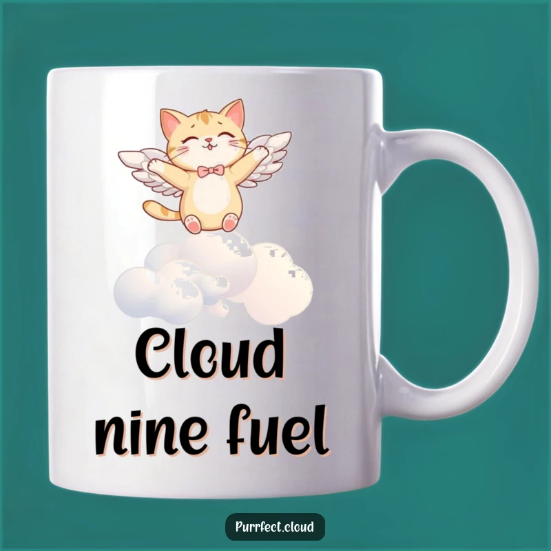 Funny Angel Cat Mug - Joyful Winged Soarer, Heavenly Gift!