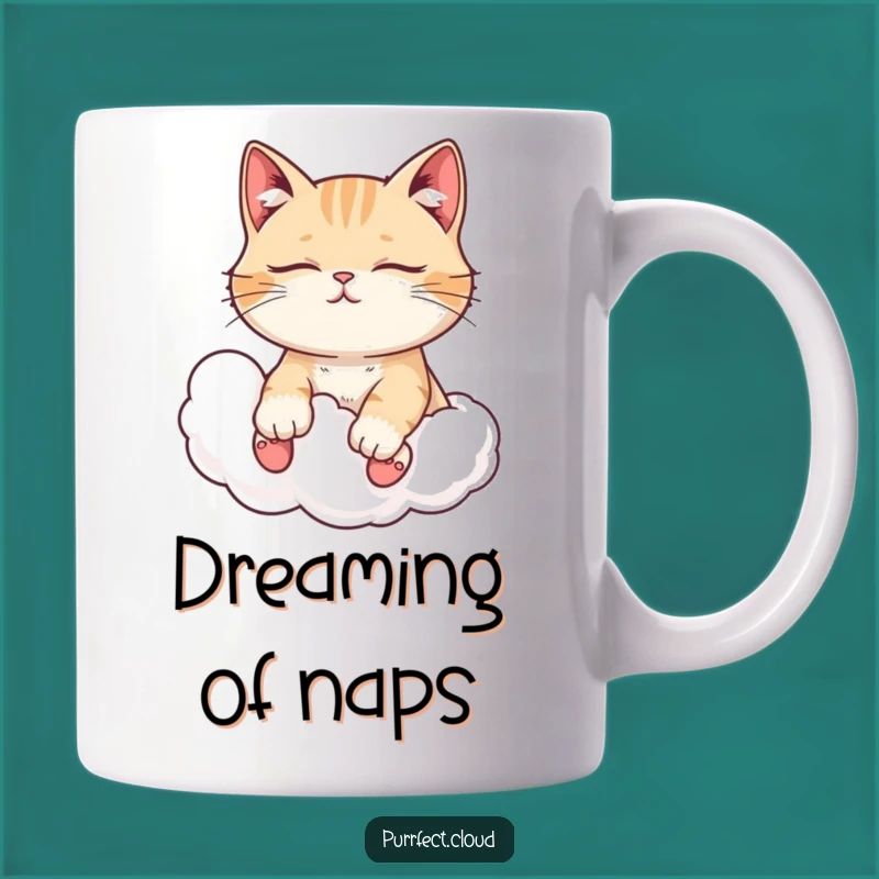 Funny Peaceful Cat Mug - Cloud Rider Serenity, Relaxing Gift!