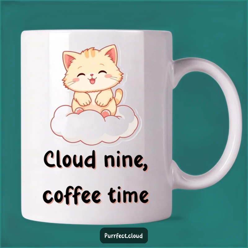 Funny Fluffy Cloud Cat Bouncing Mug, Perfect Smile Gift for Cat Lovers