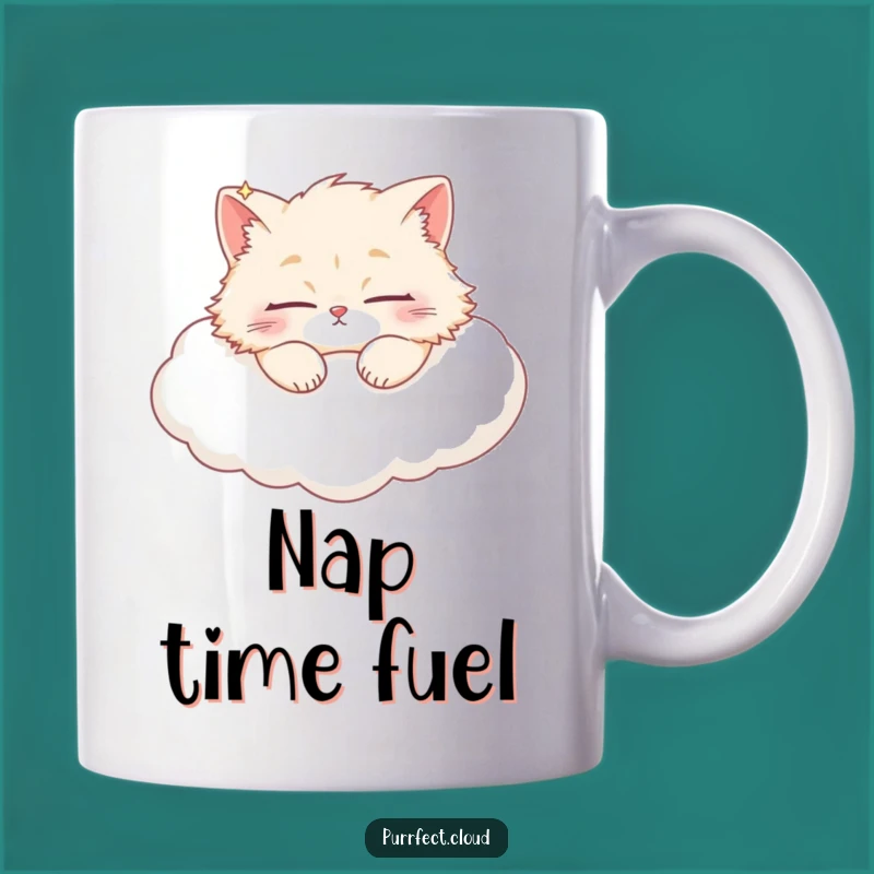 Funny Sleeping Cat Cloud Mug: Dreamy Feline Comfort Gift for Cat Lovers