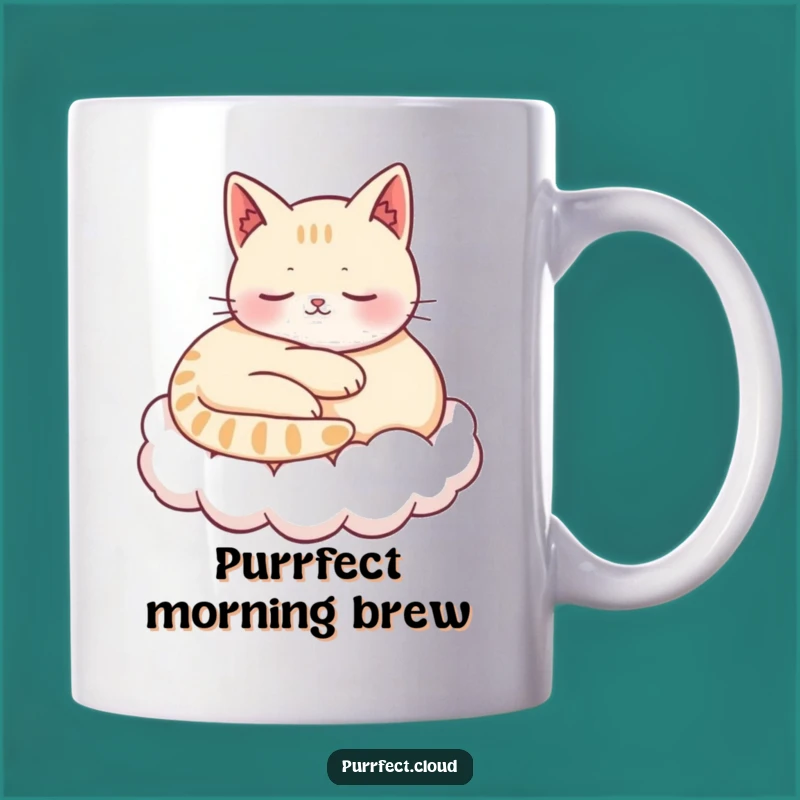 Funny Content Cat Cloud Mug: Cozy Comfort with this Humorous Feline Gift