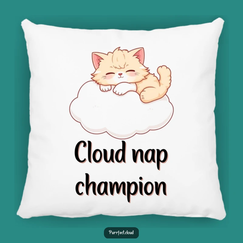 Cozy Funny Cat Cloud Lounger Pillow - Soft Nap Haven & Feline Gift