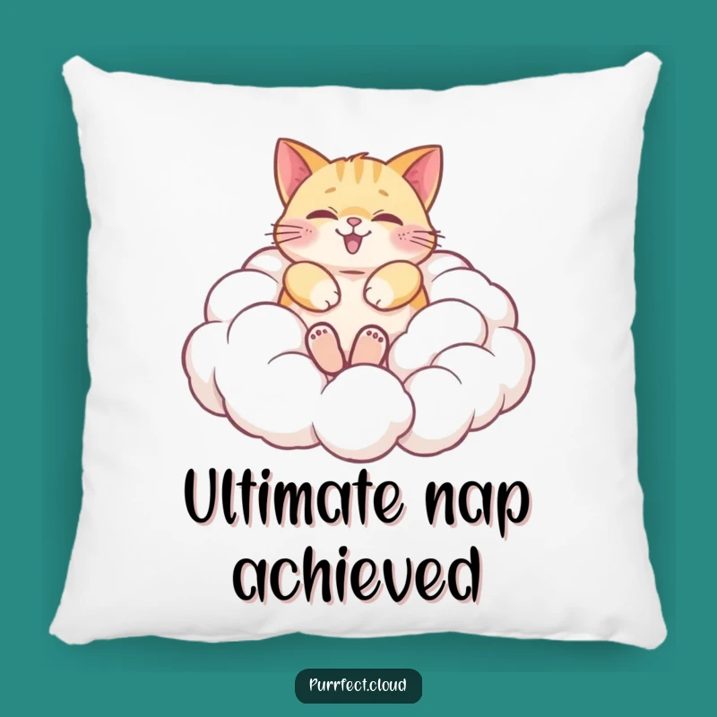 Funny Cat Cloud Pillow: Cozy Cushion with Whimsical Feline Bliss Gift