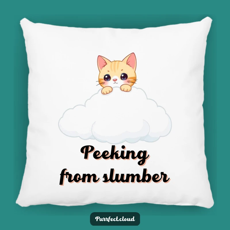 Funny Curious Cat Cloud Pillow: Cozy Comfort with a Peek of Fun