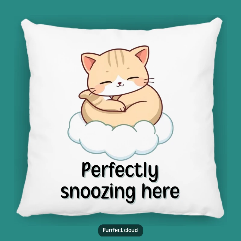 Funny Cat Cloud Pillow: Cozy Cushion with Serene Feline Nap Gift