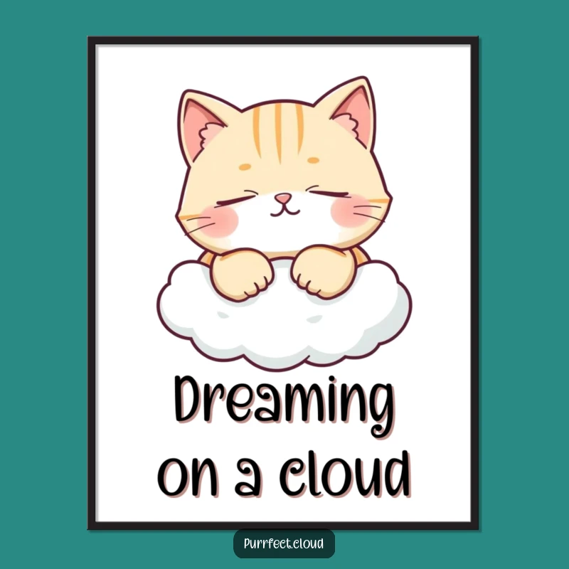 Funny Contented Cat Digital Art: Bring Blissful Feline Peace To Your Walls