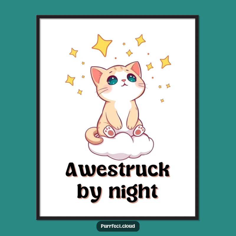 Funny Cat Star Gazing Digital Art - Instant Cosmic Gift