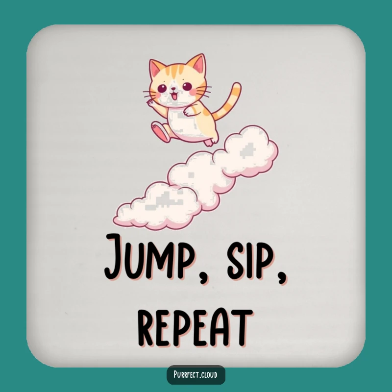Funny Cat Cloud Jumper Coaster: Agile Protection, Ideal Funny Gift