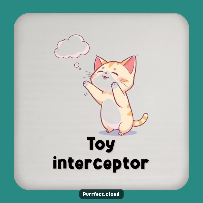 Funny Cat Cloud Play Coaster Set - Whimsical Protection for Your Table