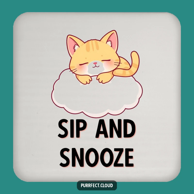 Funny Napping Cat Coasters: Protect Surfaces with Serene Feline Charm
