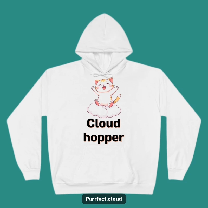 Funny Joyful Cat Cloud Hoodie - Cozy Adventurous Comfort