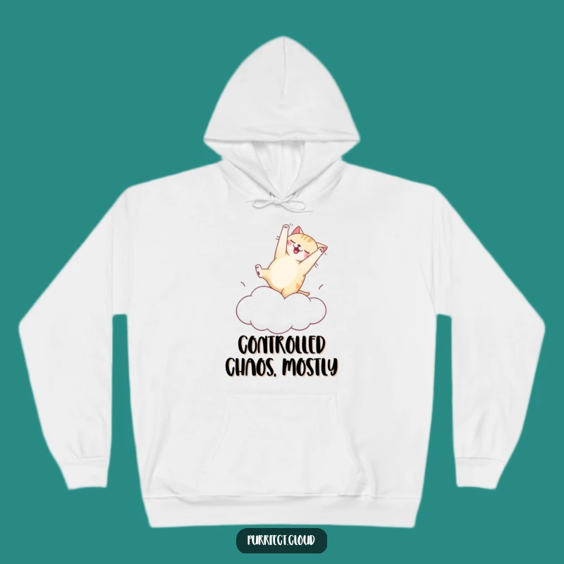 Funny Cat Somersault Hoodie - Cozy and Hilarious Gift for Bouncy Cloud Fans
