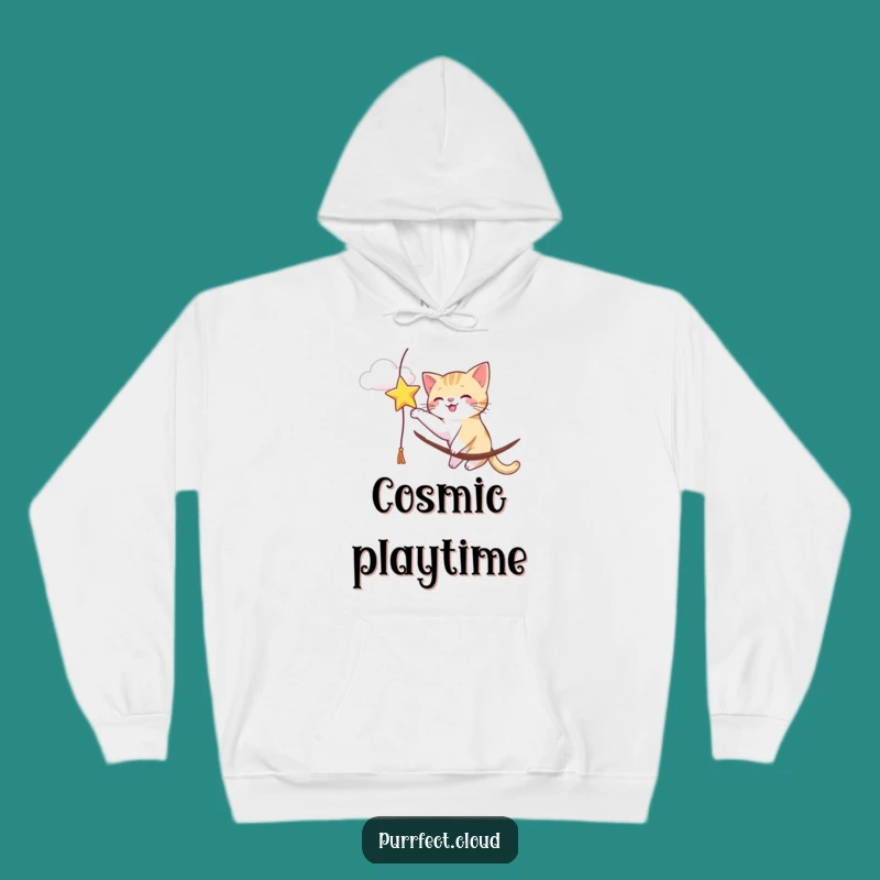 Funny Cat Star Batting Hoodie: Cozy Feline Playwear for Dreamers