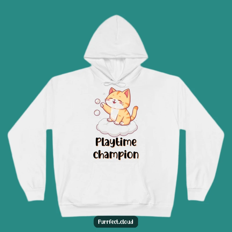 Funny Self-Playing Cat Hoodie - Cozy Cloud Fetch Sweatshirt, Warm Gift!
