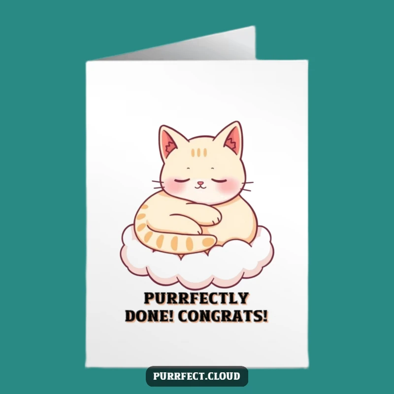 Free Printable Congrats Card: Content Cat, Relax and Enjoy Success!