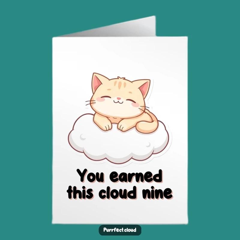Free Printable Content Cat Congratulations Card - Funny Downloadable Chill Gift!