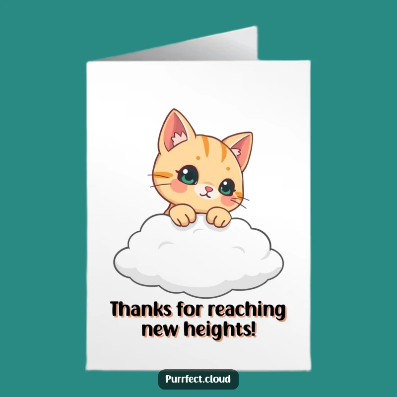 Cute Free Printable Cat Thank You Card: Cloud Watcher - DIY Gift!