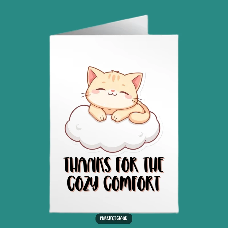Free Printable Content Cat Thank You Card - Funny Downloadable Calm Gift!