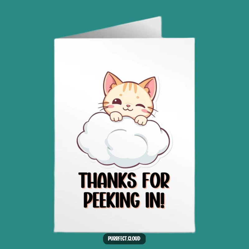Free Printable Thanks Card: Curious Cat Gratitude, Sweet & Simple!