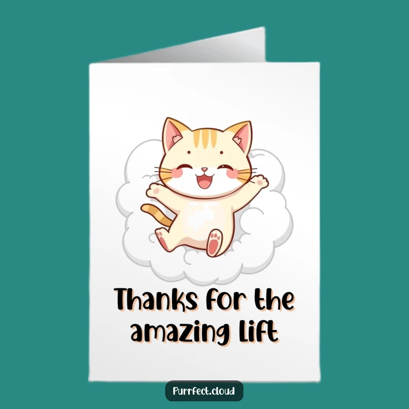 Free Printable Leaping Cat Thank You Card - Funny Downloadable Gratitude Gift!