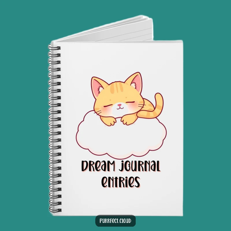 Funny Napping Cat Cloud Notebook: Jot Down Dreams with Feline Peace