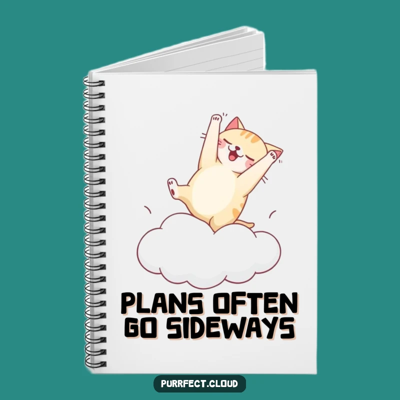 Funny Cat Somersault Notebook - Hilarious Gift for Taking Notes with Flair