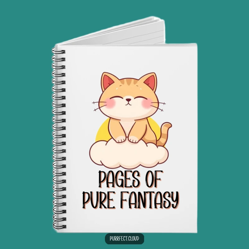Funny Cat Sunset Dream Notebook - Journal Your Feline Fantasies