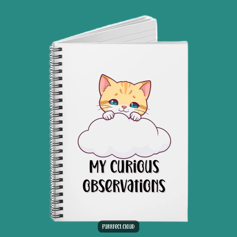 Funny Curious Cat Notebook: Peeking Kitty Journal - Ideal Funny Gift