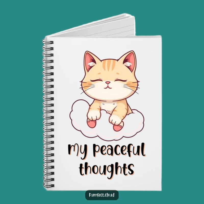 Funny Peaceful Cat Notebook - Cloud Rider Journal, Relaxing Gift!