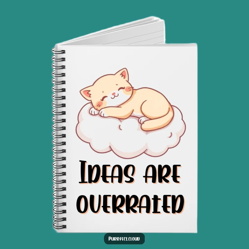 Funny Lazy Cat Cloud Notebook - Hilarious Journal for Cat Lovers