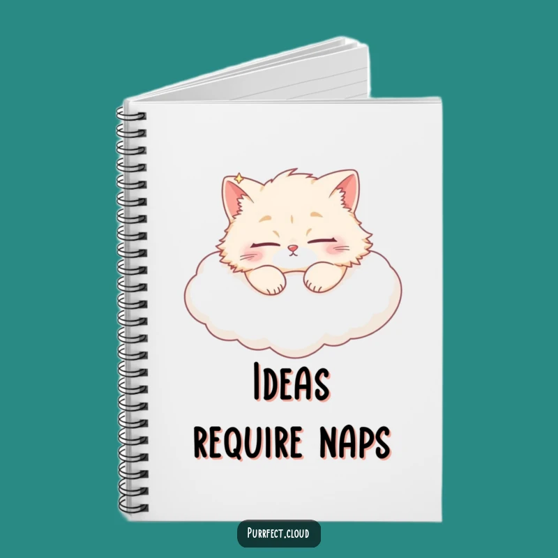 Funny Sleeping Cat Cloud Notebook: Dreamy Journal for Peaceful Thoughts