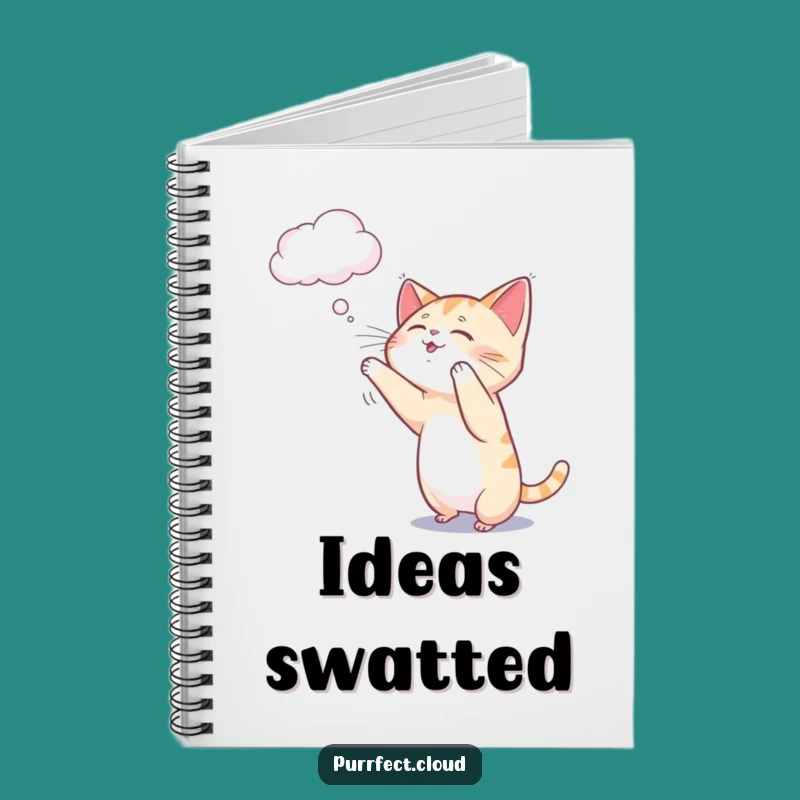 Funny Cat Cloud Play Notebook - Jot Down Ideas with Whimsical Charm