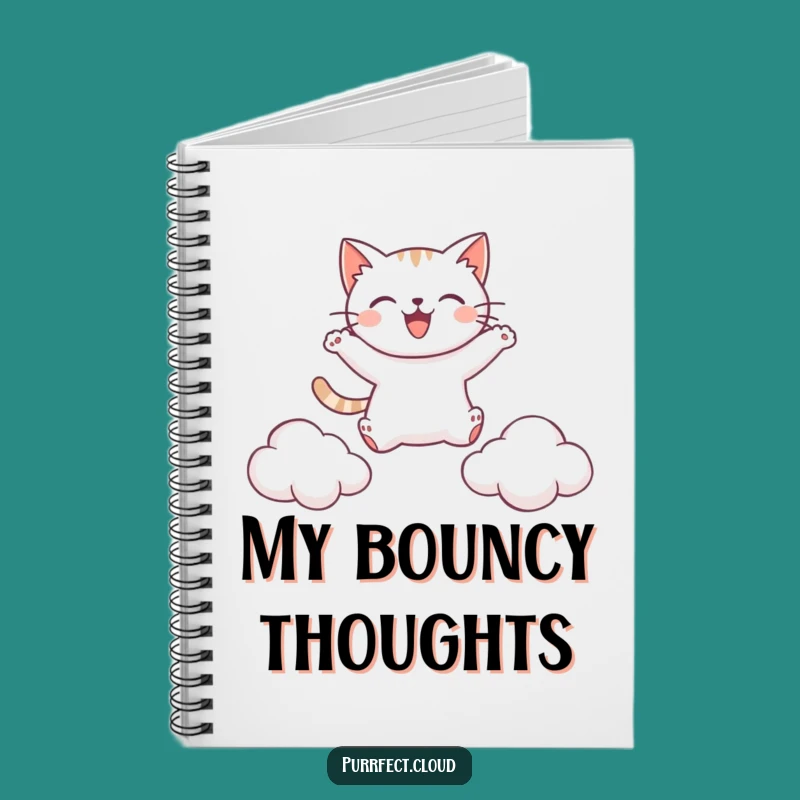 Funny Leaping Cat Notebook: Jot Down Ideas with Feline Energy and Humor