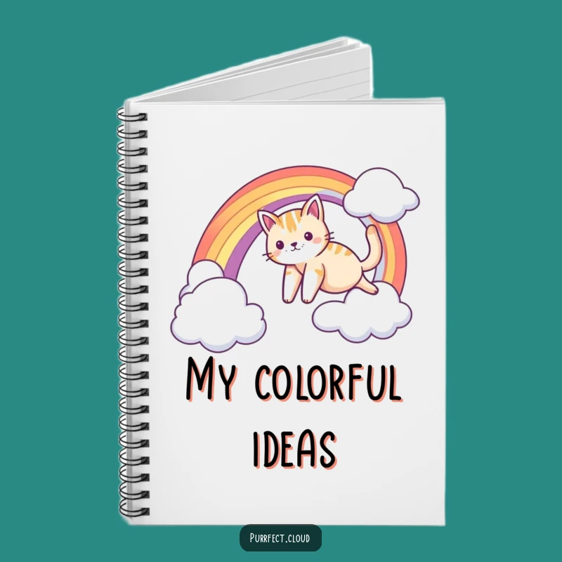 Funny Cat Rainbow Notebook - Journal Your Magical Adventures