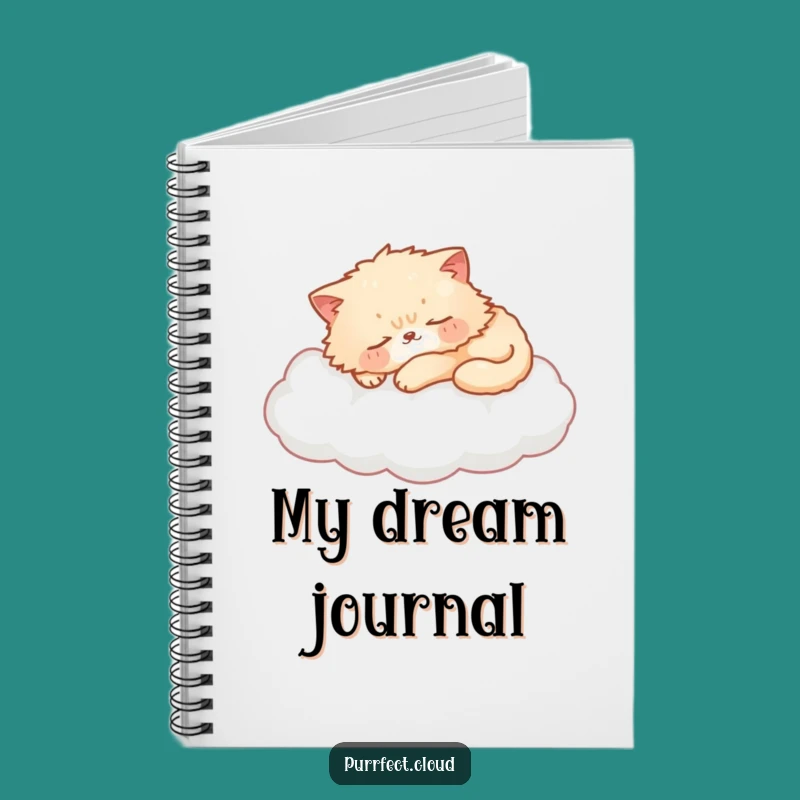 Funny Cat Cloud Notebook: Dreamy Thoughts Journal, Ideal Funny Gift