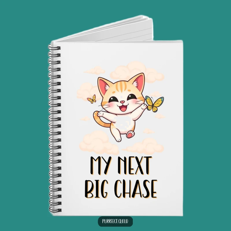 Funny Happy Cat Butterfly Notebook - Joyful Journal for Creative Minds