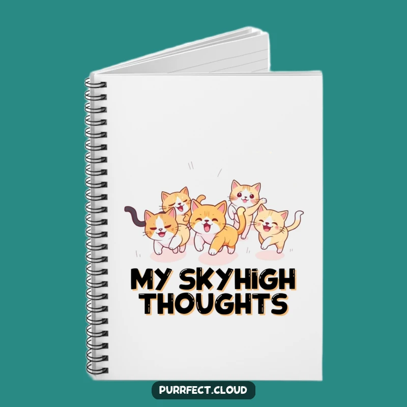 Funny Cat Sky Chase Notebook: Jot Down Ideas with Whimsical Feline Fun